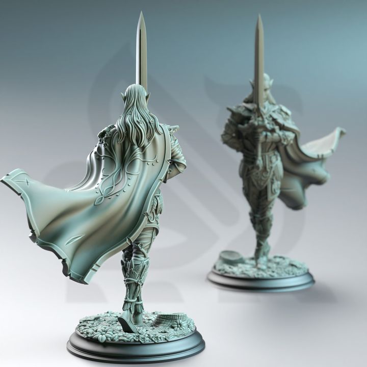 Fantasy Female Wood Elf Warrior Druid - Fey Elf Duelist by DM Stash