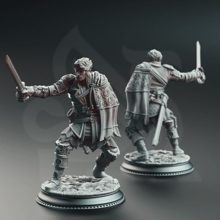 Pirate Duelist Sword Fighter - Half-Elf Swashbuckler by DM Stash
