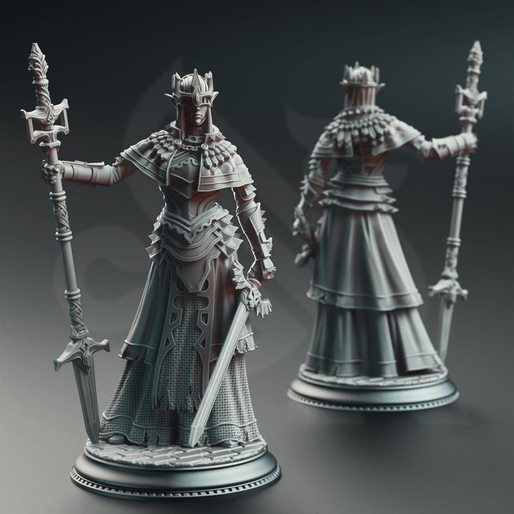 Priestess Warlock Fighter - Half-Elf War Maiden Cleric by DM Stash