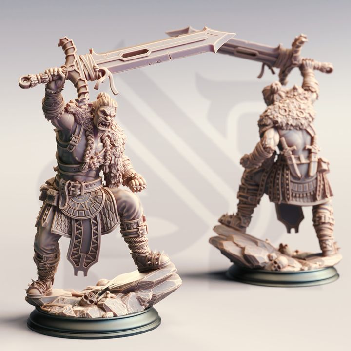 Orc Barbarian Great Sword Beast Warrior - Half-Orc Berserker by DM Stash
