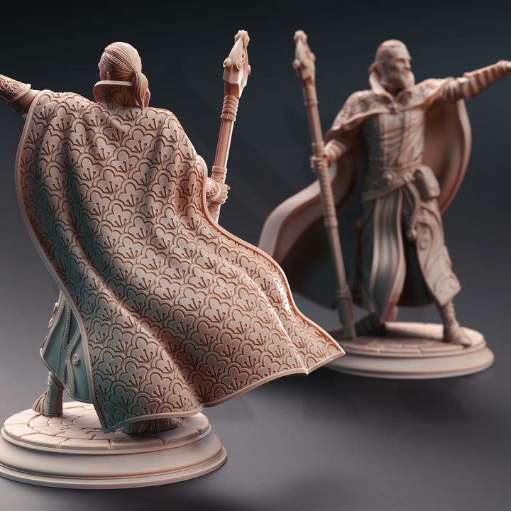 Arcane Sorcerer Human Spellcaster 32mm Scale - Illusionist Wizard by DM Stash