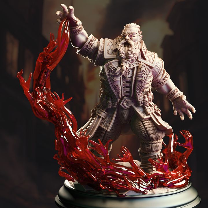 Necromancer Dwarven Steampunk Warlock - Dwarf Blood Mage by DM Stash