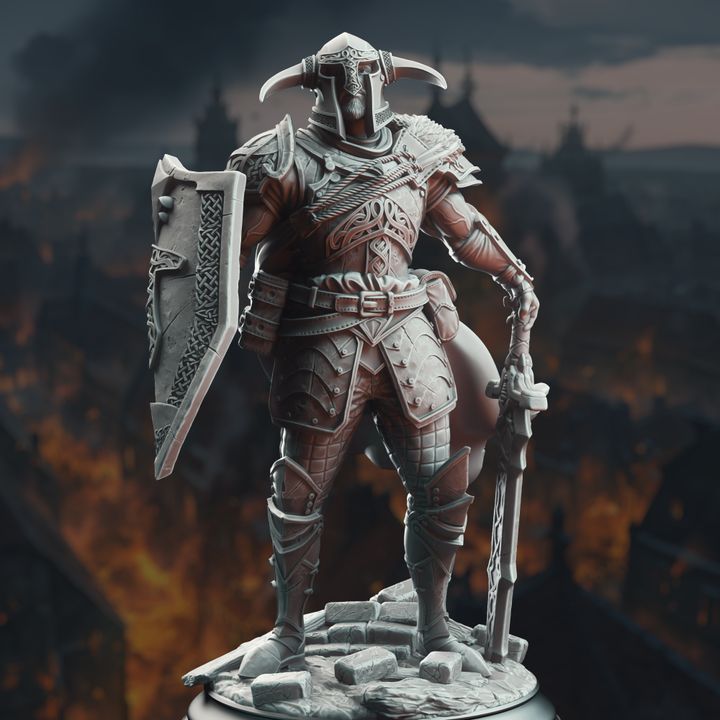 Norse Warrior Sword Shield Fighter - Nordic Paladin by DM Stash