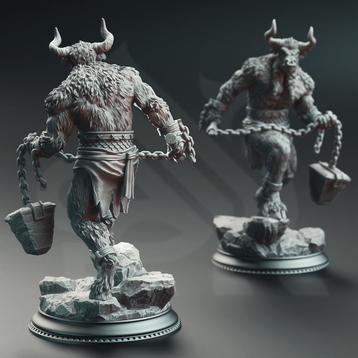 Minotaur Beastrace Barbarian Fighter - Minotaur Warriors by DM Stash
