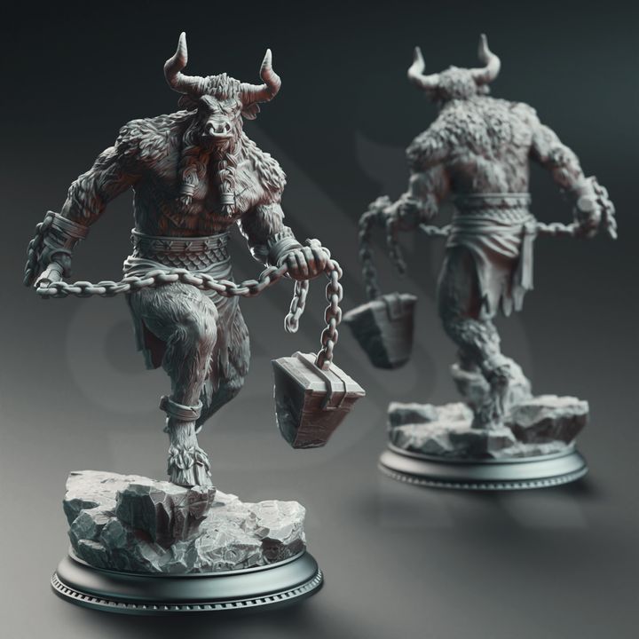 Minotaur Beastrace Barbarian Fighter - Minotaur Warriors by DM Stash