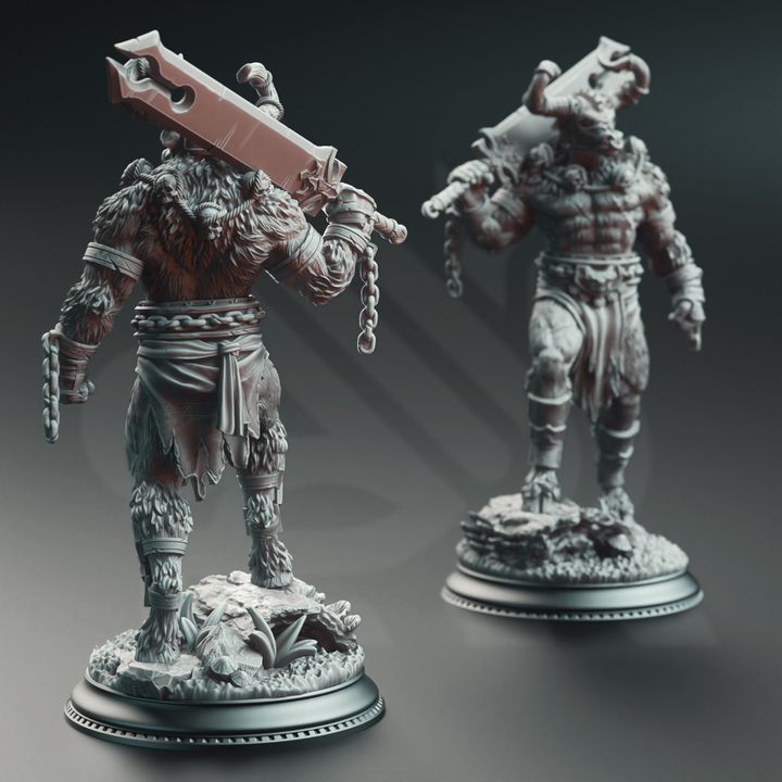 Minotaur Beastrace Barbarian Fighter - Minotaur Warriors by DM Stash