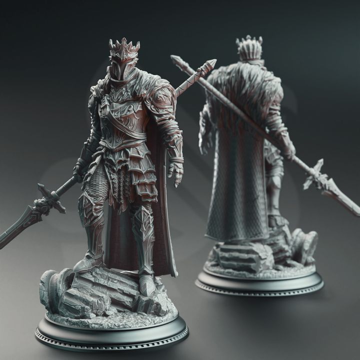 Armored Spear Soul Fighter 32mm Scale - Giant Slayer Knight by DM Stash