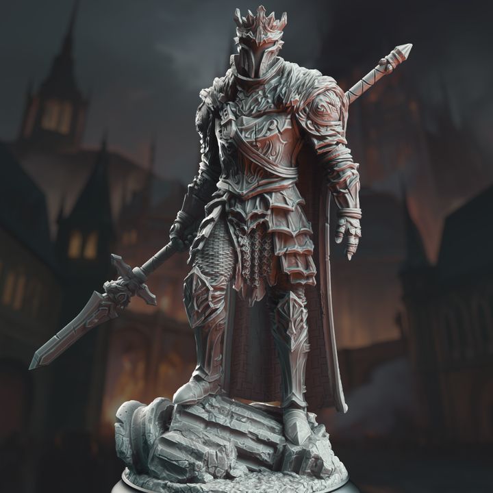 Armored Spear Soul Fighter 32mm Scale - Giant Slayer Knight by DM Stash