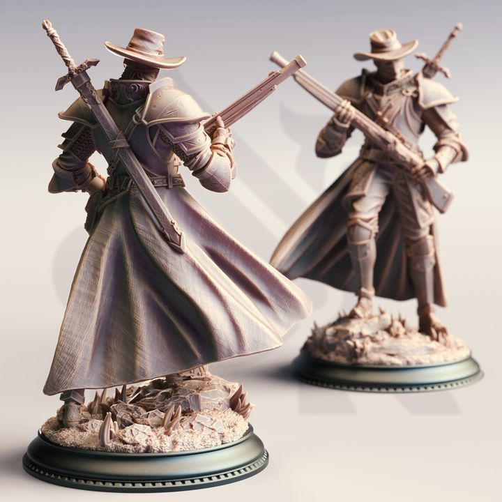 Cowboy Gun Ranger Hunter 32mm Scale - Inquisitor Gunslinger by DM Stash