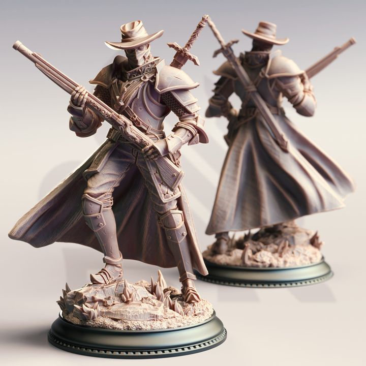 Cowboy Gun Ranger Hunter 32mm Scale - Inquisitor Gunslinger by DM Stash