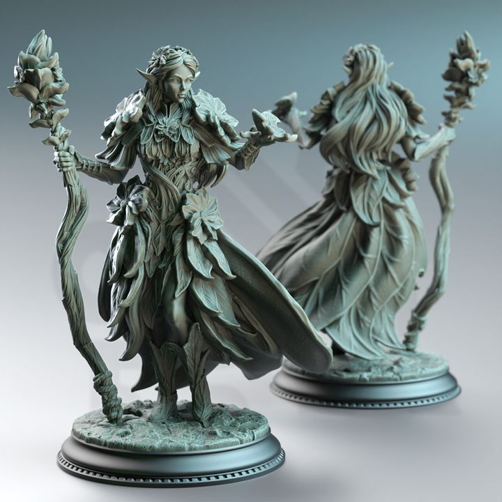 Beautiful Fey Elf Female Nature Dryad - Feywalker Elf Druid by DM Stash
