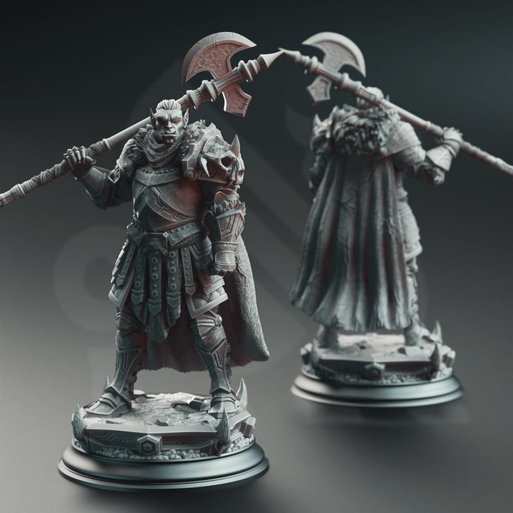 Orcish Executioner Axe Fighter - Orc Grimdark Knight by DM Stash