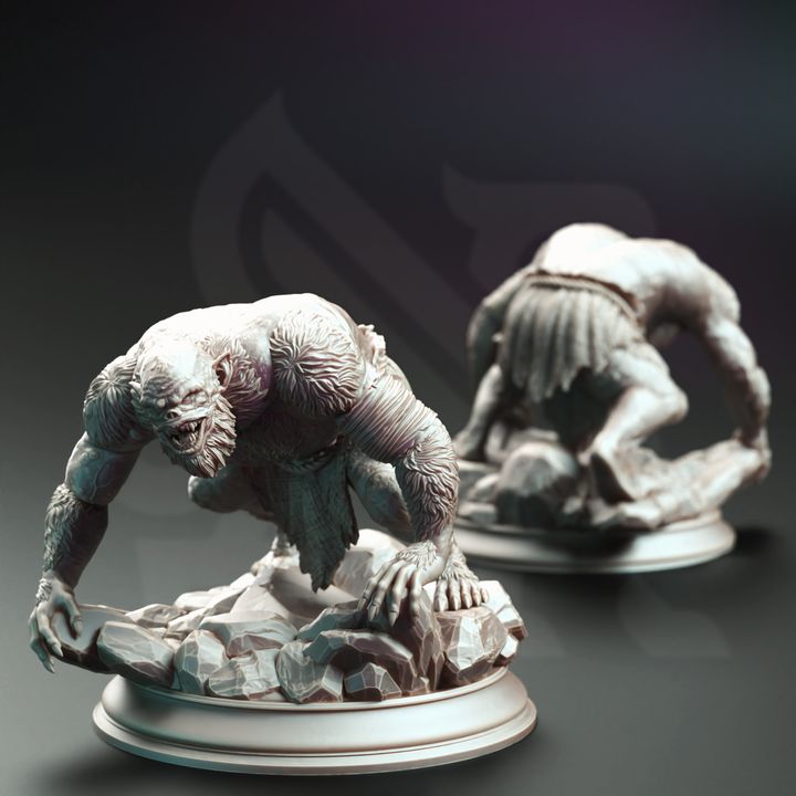 Troglodyte Trio Mob Enemy Monsters 32mm Scale - Trog Cannibals by DM Stash