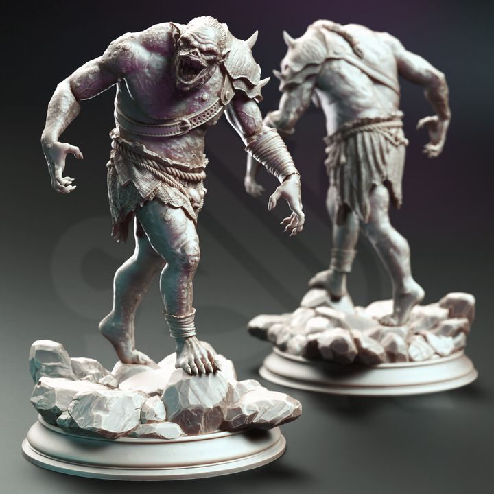 Troglodyte Trio Mob Enemy Monsters 32mm Scale - Trog Cannibals by DM Stash
