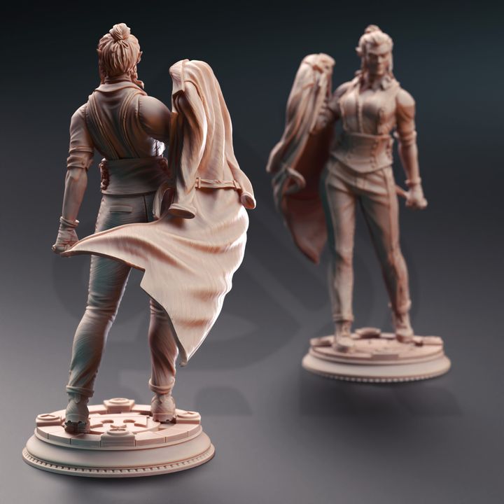 Unarmed Female Vampire Elf Drow 32mm Scale - Ygris Skullsplitter by DM Stash
