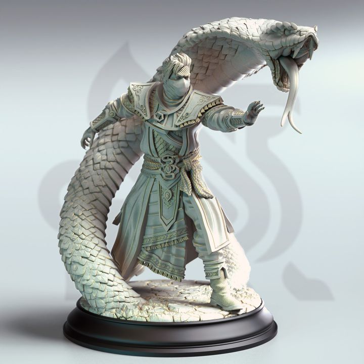 Samurai Beastmaster Serpent Villain 32mm Scale - Snake Charmer by DM Stash