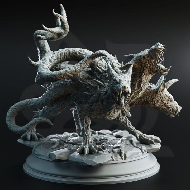 Cerberus Demonic Monster Enemy 32mm Scale - Aberrant Hellhounds by DM Stash