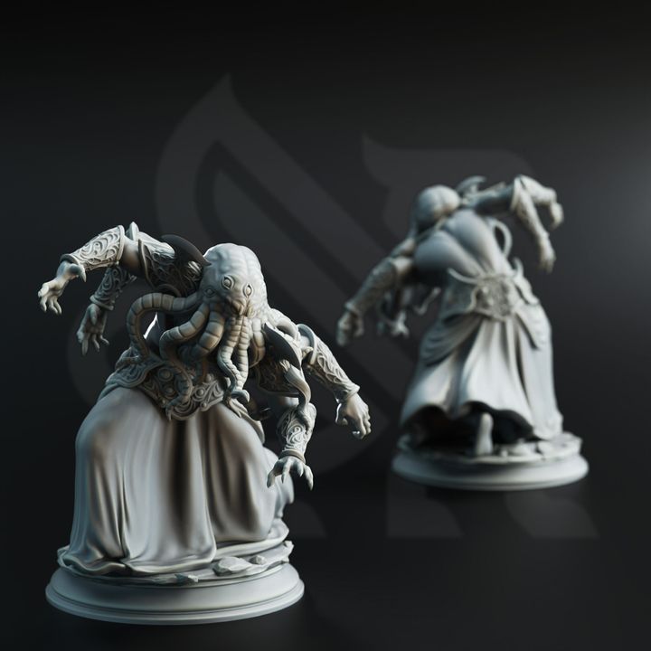 Lovecraftian Cultist Minion Abomination Trio 32mm Scale - Ascended Flayers by DM Stash