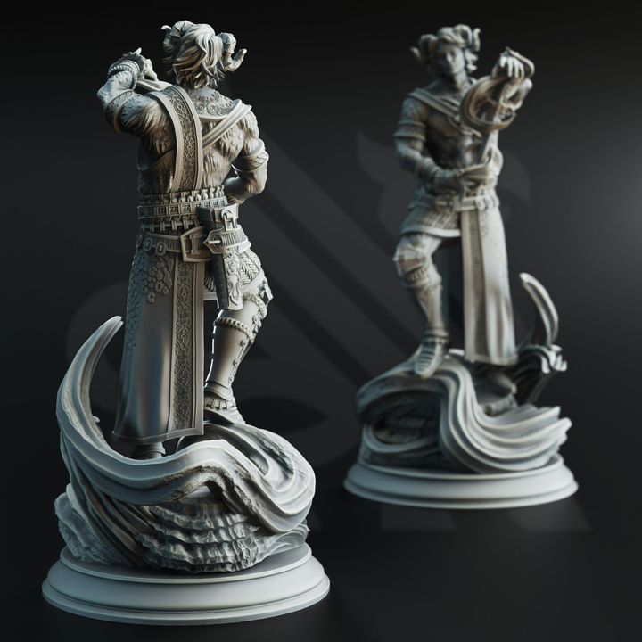 Rogue Warlock Female Soulknife 32mm Scale - Tiefling Infernal Warlock by DM Stash