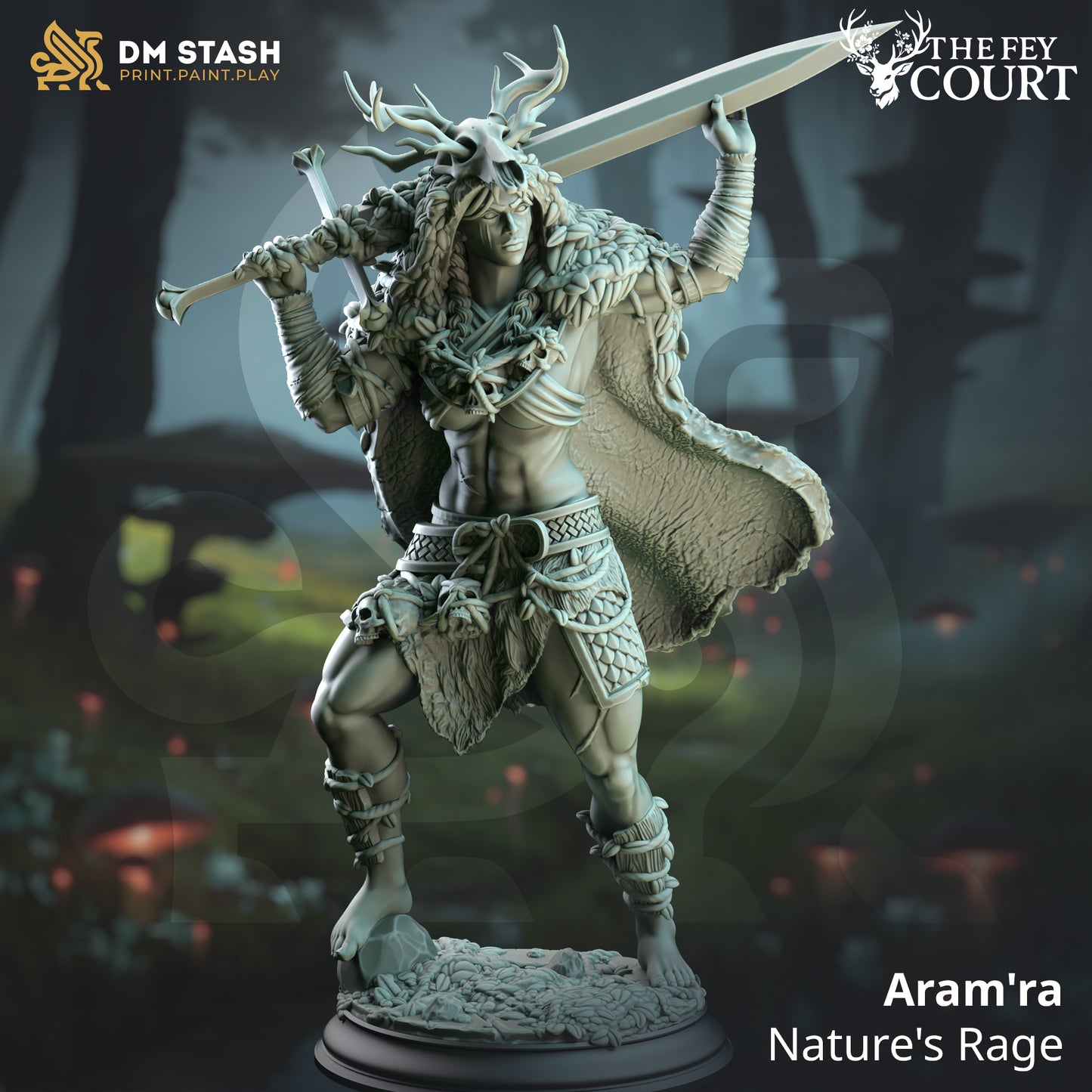 Nature Warrior Female Sword Fighter - Goliath Fey Barbarian by DM Stash
