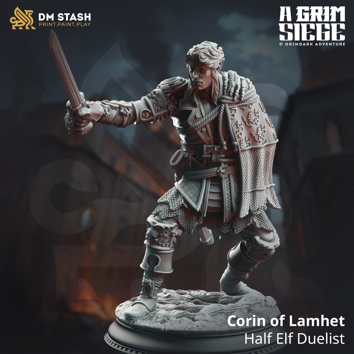 Pirate Duelist Sword Fighter - Half-Elf Swashbuckler by DM Stash