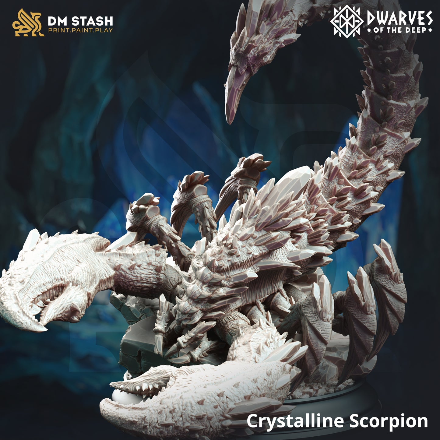 Giant Enemy Scorpion Bug Boss Monster 32mm Scale - Crystalline Scorpion by DM Stash