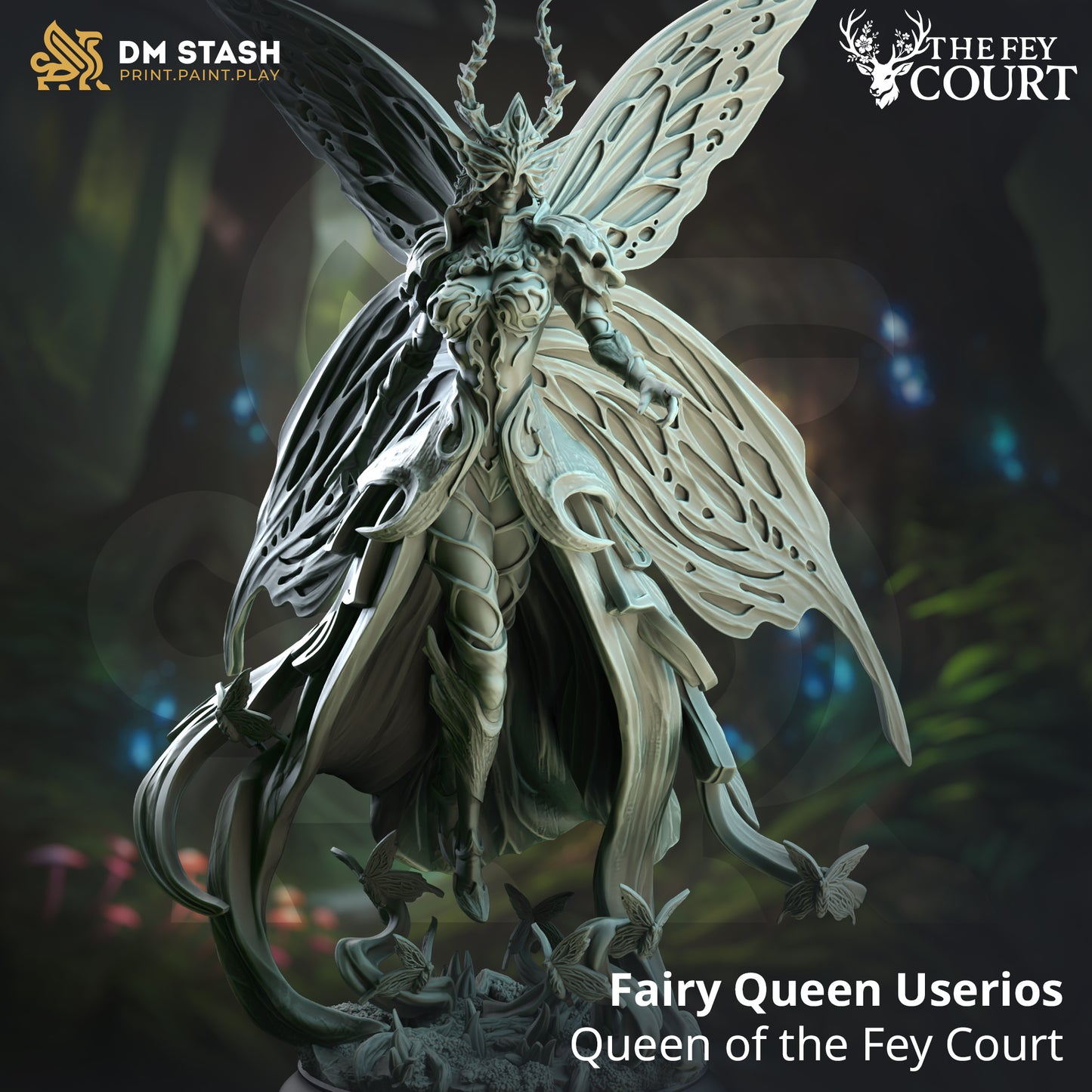 Butterfly Druid Nature Fey Witch 32mm Scale - Fairy Queen by DM Stash