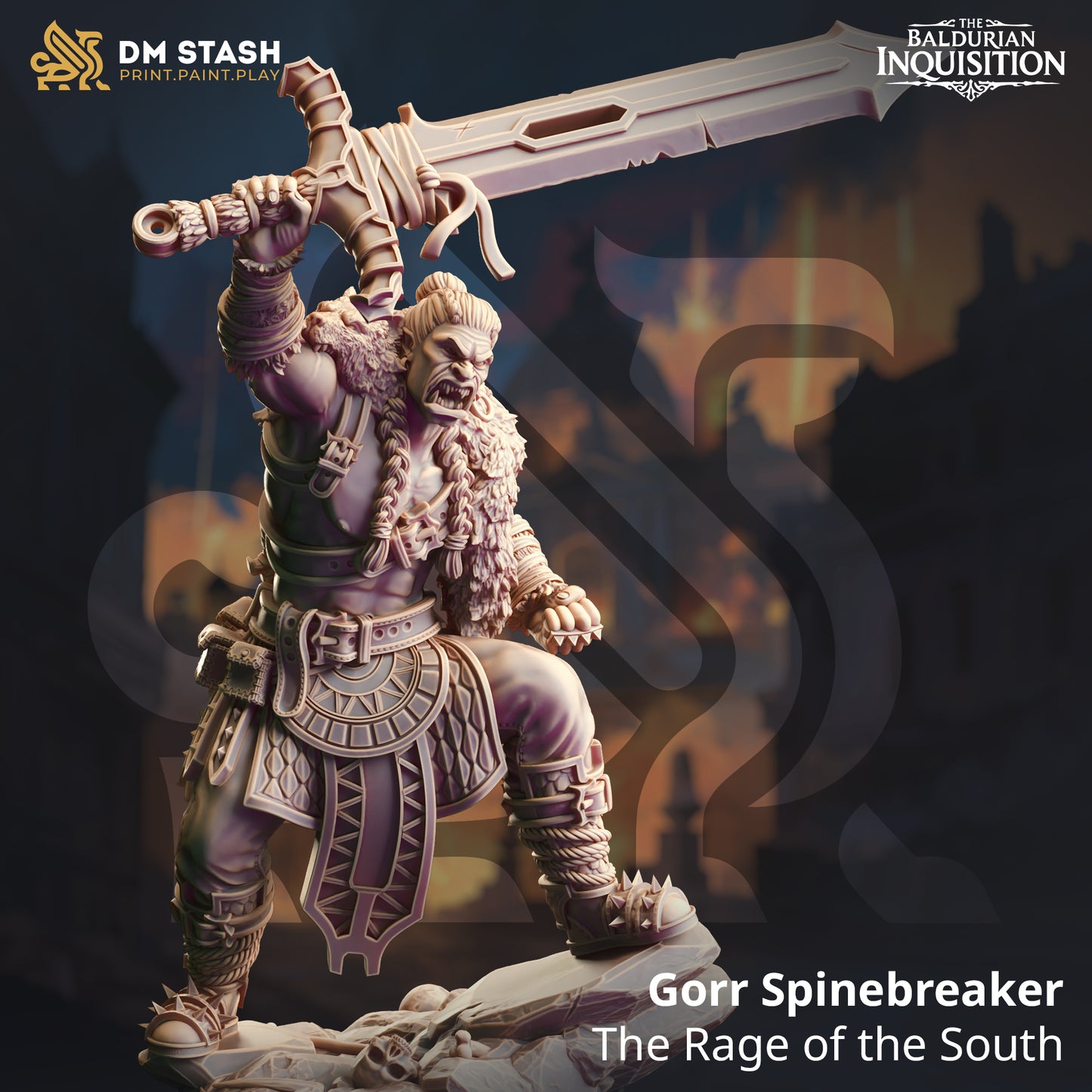 Orc Barbarian Great Sword Beast Warrior - Half-Orc Berserker by DM Stash