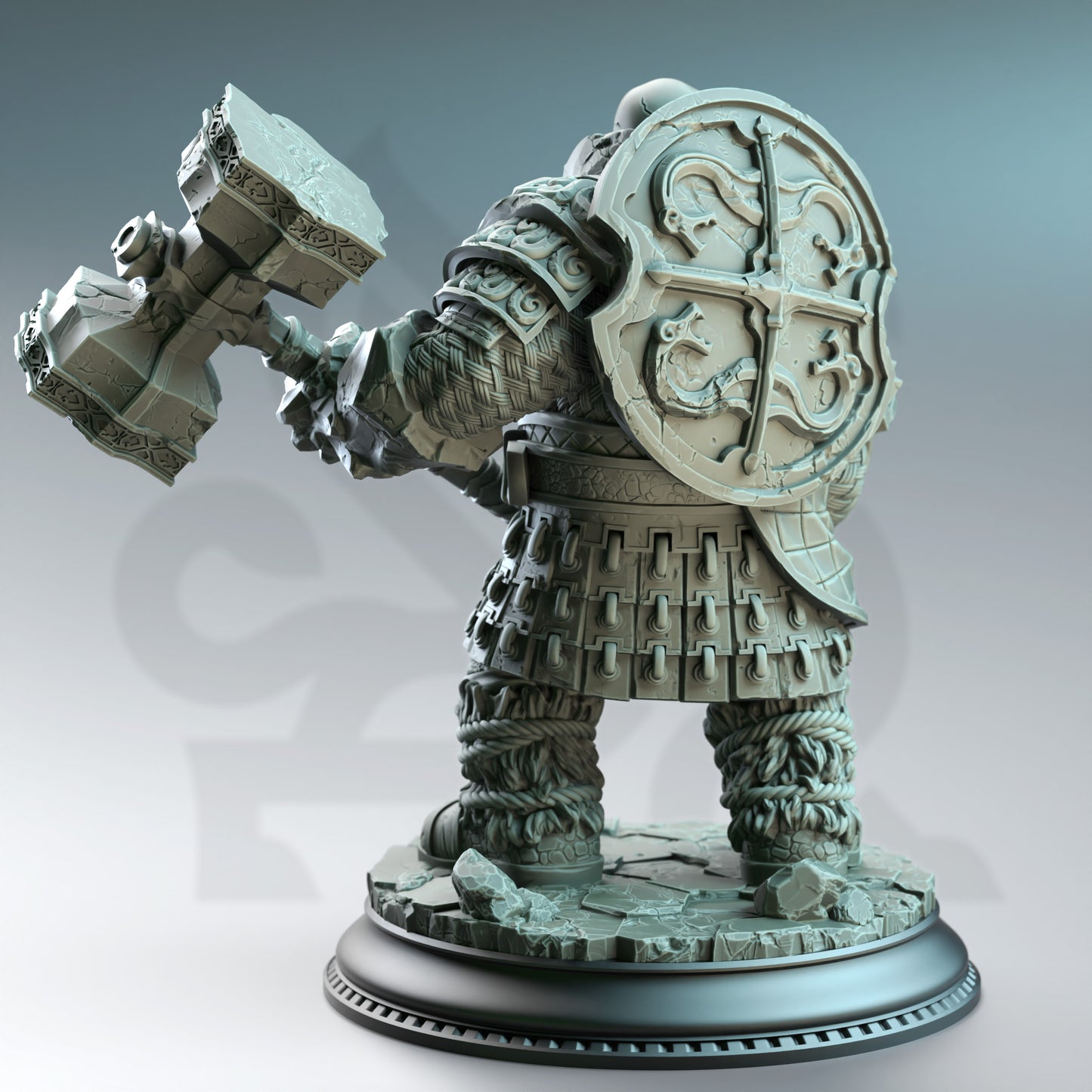 Rock Dwarf Hammer Warrior Elemental - Earth Genasi Dwarf Cleric by DM Stash