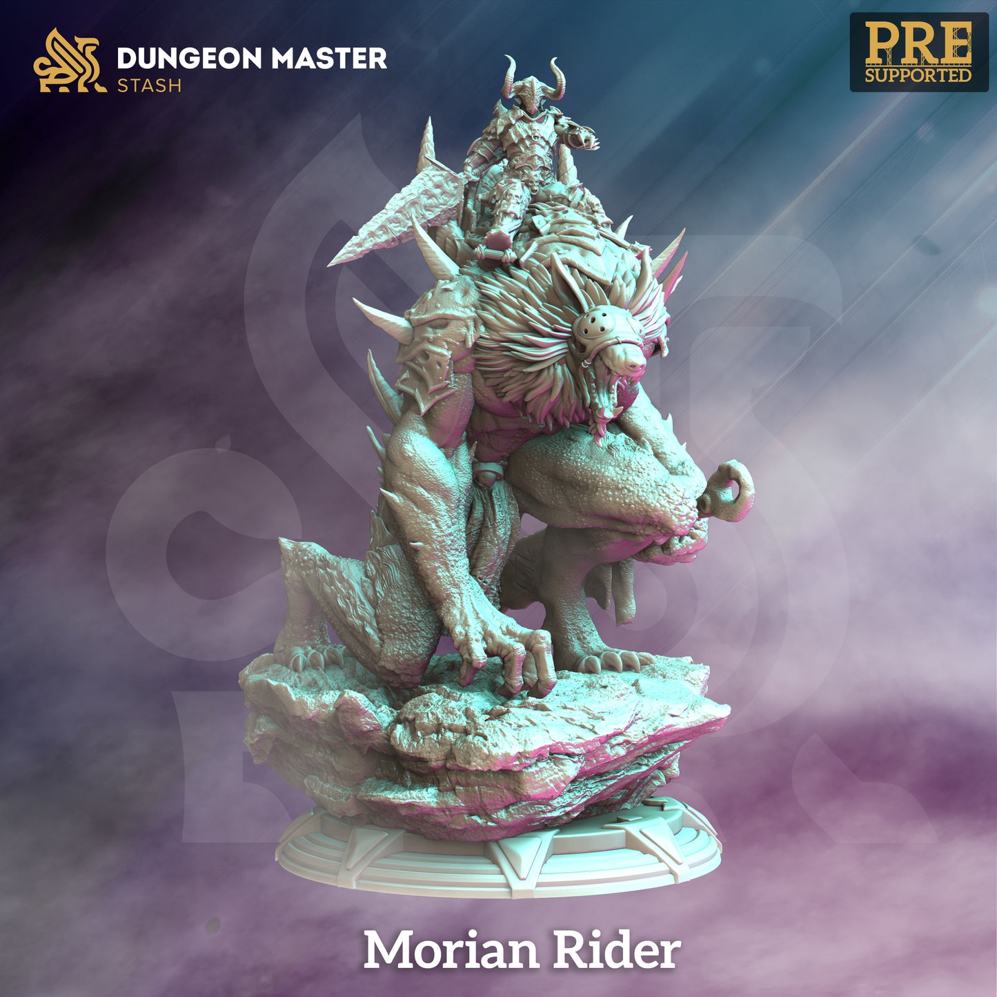 Dire Werewolf Rider Warrior Villain Miniature 32mm Scale - Werewolf Rider by DM Stash