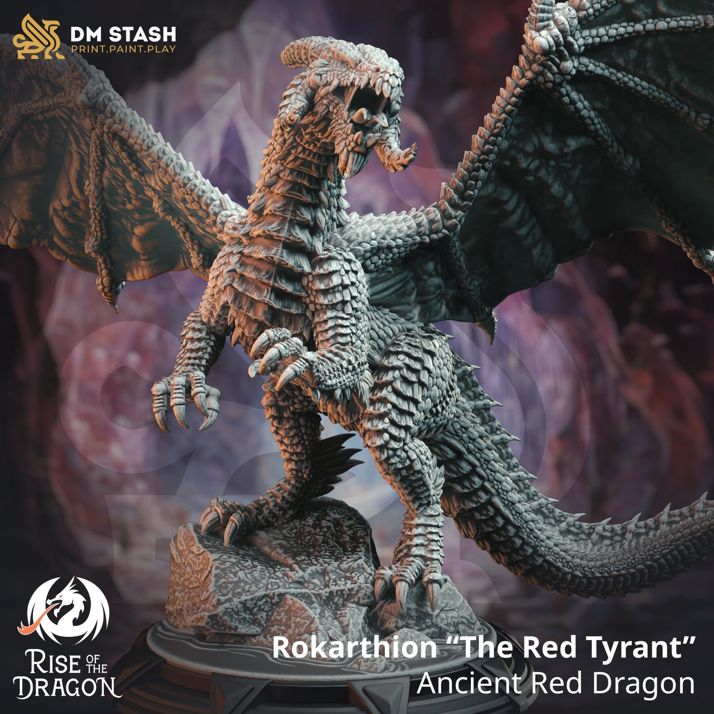 Colossal Dragon Monster Boss Monster 32mm Scale - Ancient Red Dragon by DM Stash
