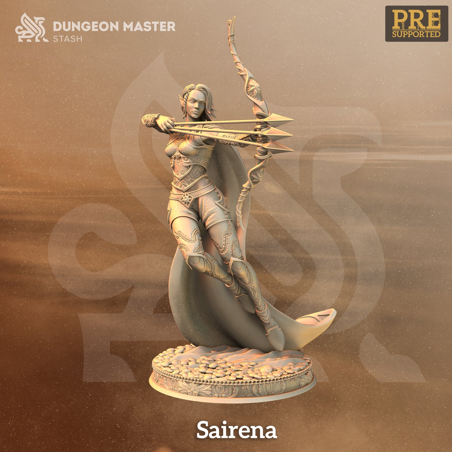 Greatbow Female Arcane Ranger Miniature 32mm Scale - Divine Archer by DM Stash