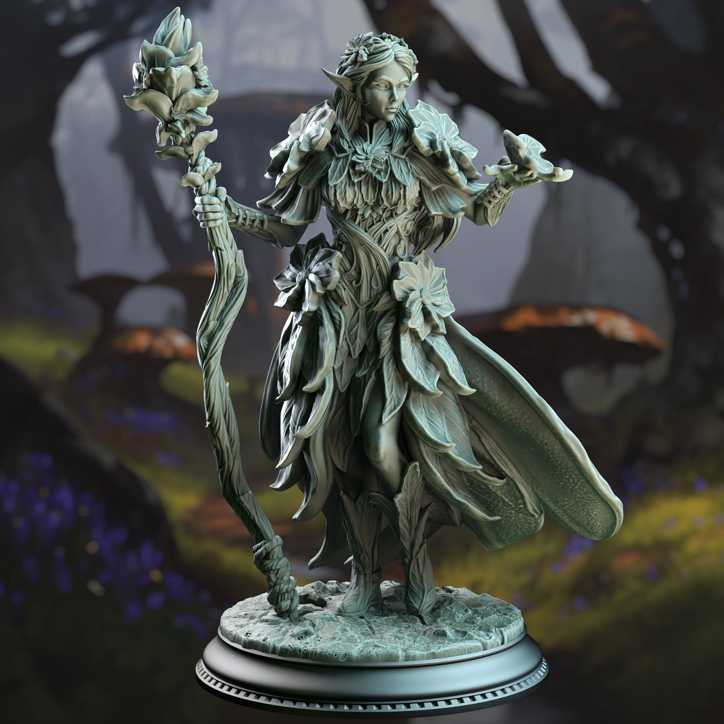 Beautiful Fey Elf Female Nature Dryad - Feywalker Elf Druid by DM Stash