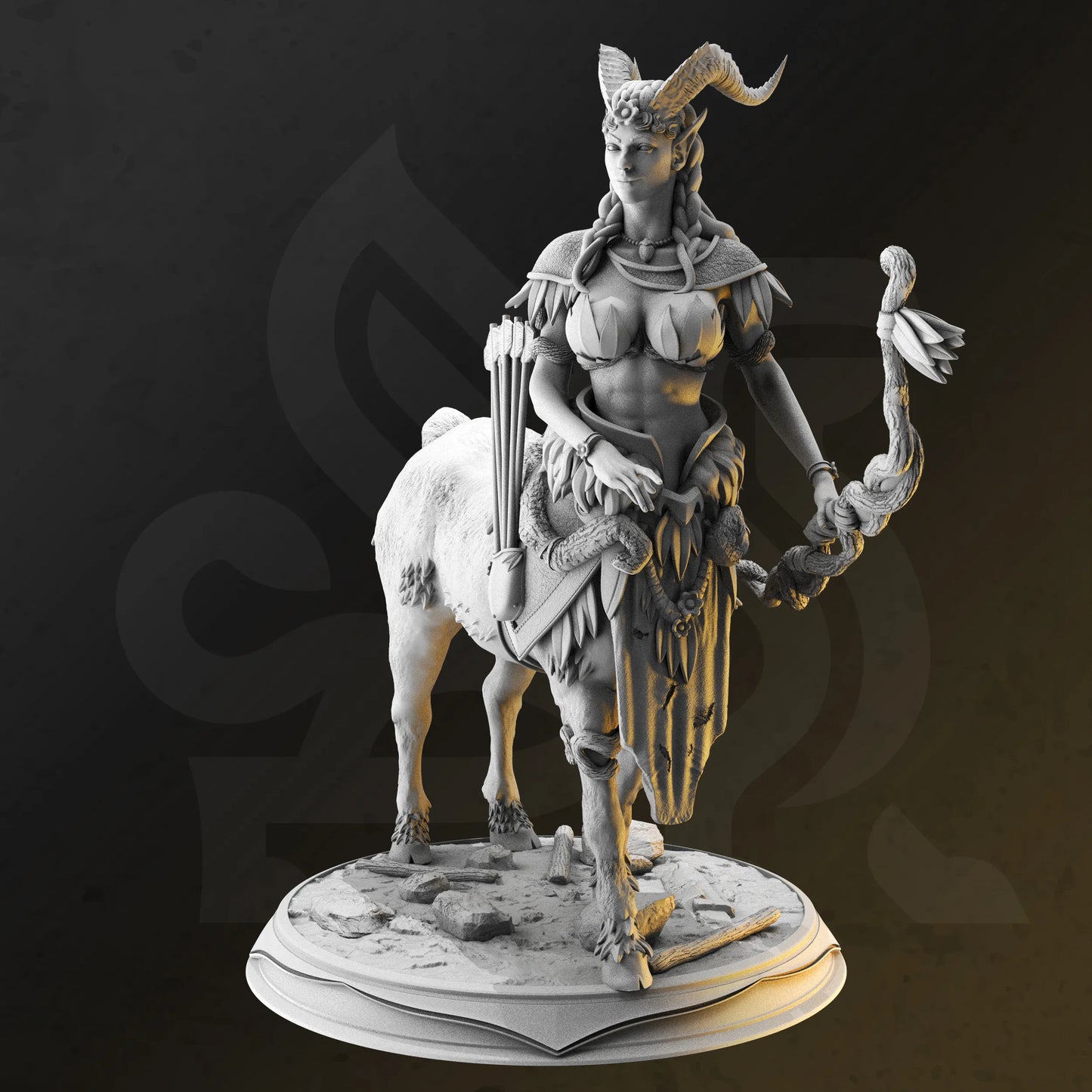 Centaur Fawn Female Fantasy Creature Miniature 32mm Scale - Centaur Sentinel by DM Stash