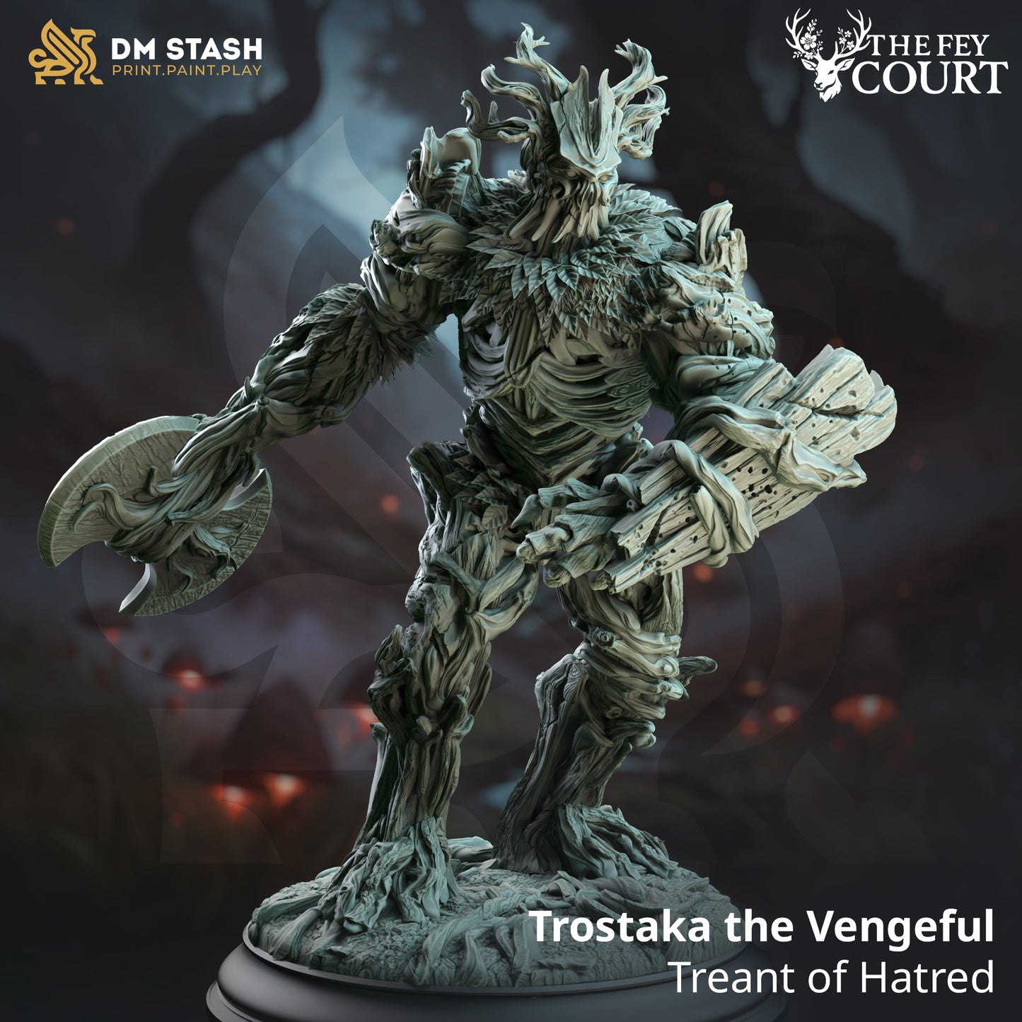 Tree Monster Nature Guardian Dryad 32mm Scale - Treant of Hatred by DM Stash