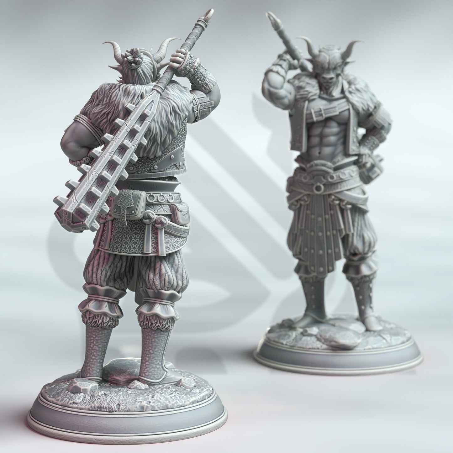 Samurai Hammer Club Warrior Miniature 32mm - Samurai of the Ox by DM Stash