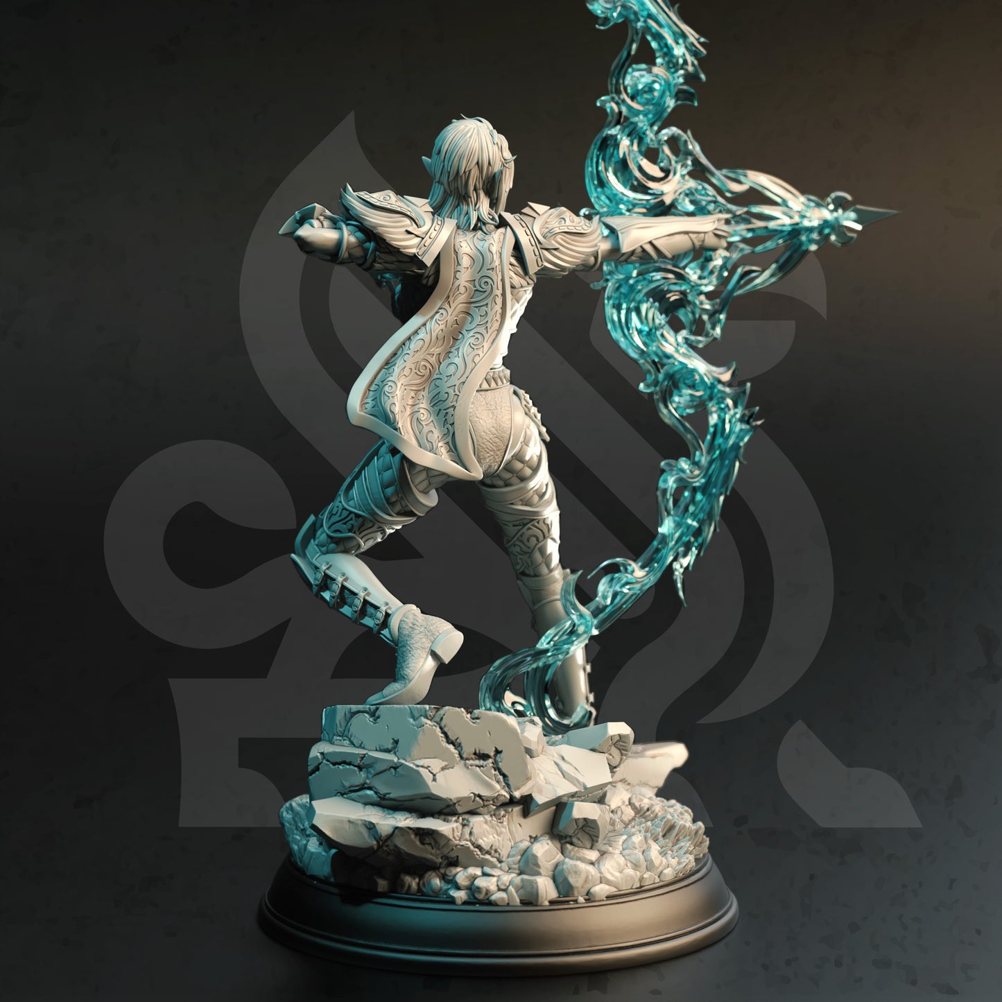 Elf Female Ranger Spectral Bow Miniature 32mm Scale - Arcane Archer by DM Stash