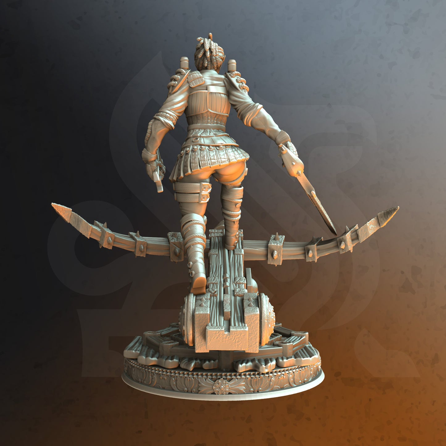 Siege Engineer Female Ballista Warrior Miniature 32mm Scale - Frida Lars by DM Stash