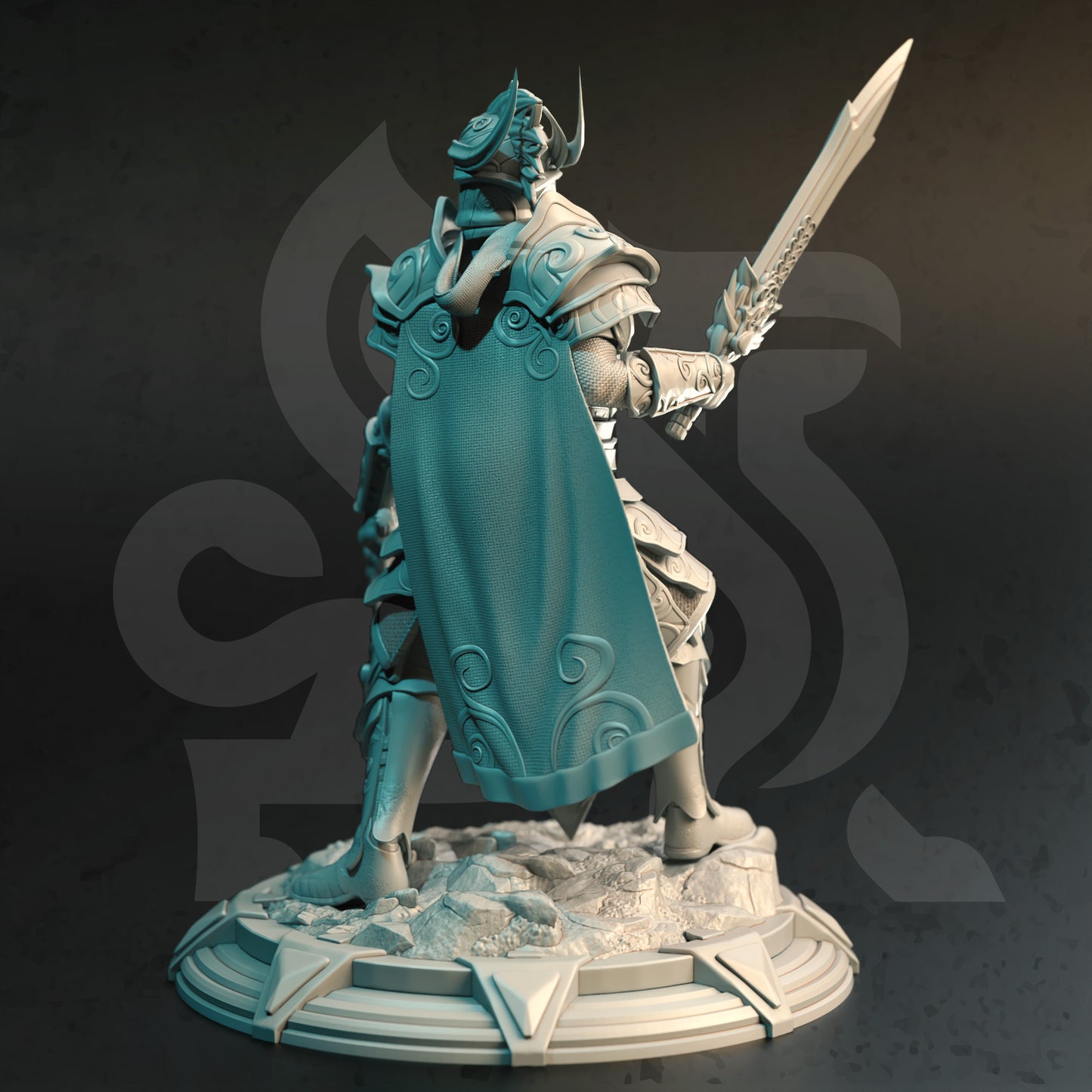 Elven Royal Guard Warriors Male Female Duet 32mm Scale - High Elf Soldiers by DM Stash