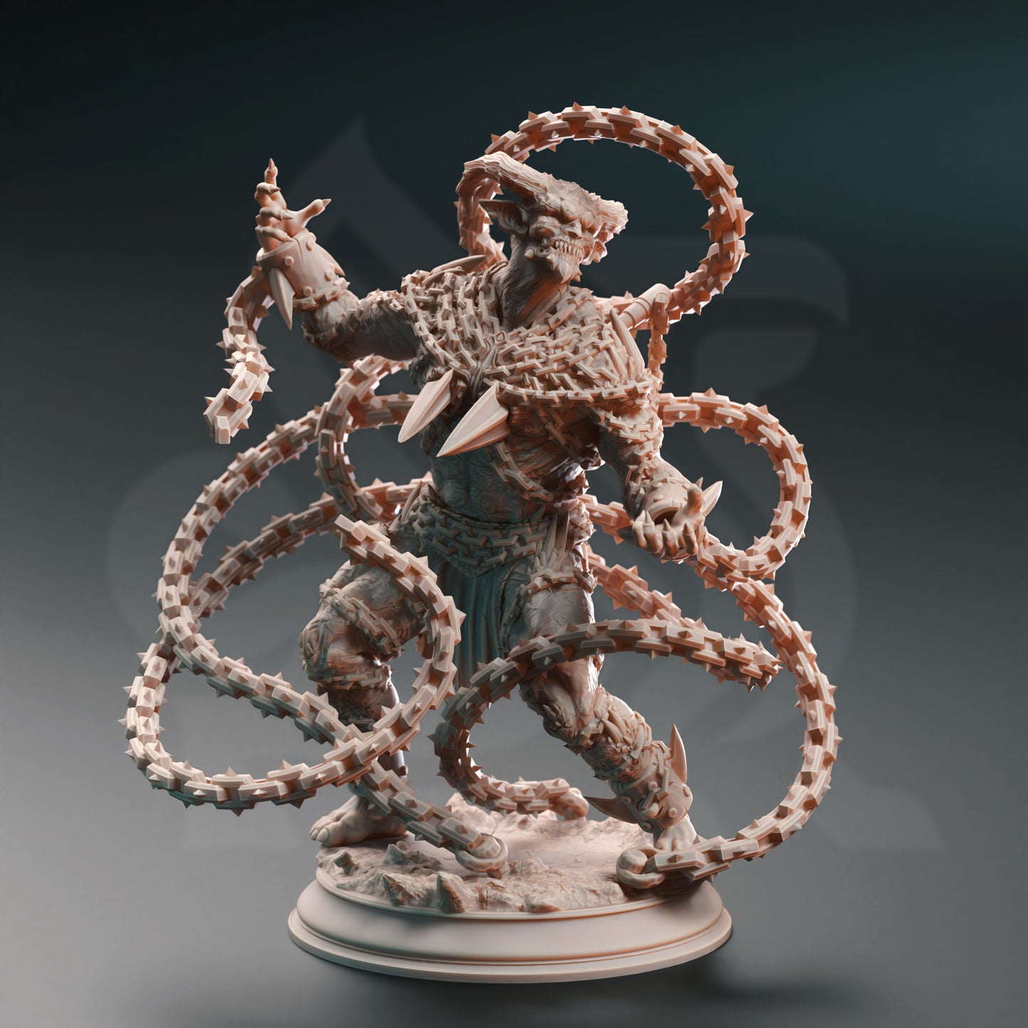 Demonic Chained Warrior Undead Fiends 3 forms 32mm Scale - Chain Devils by DM Stash
