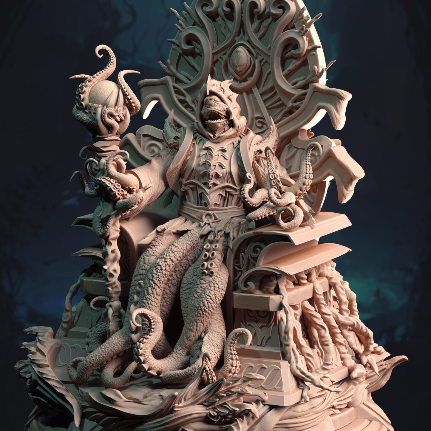 Sea Monster Villain Lovecraftian Entity Ruler King 32mm Scale - Dark Lord of the Depths by DM Stash