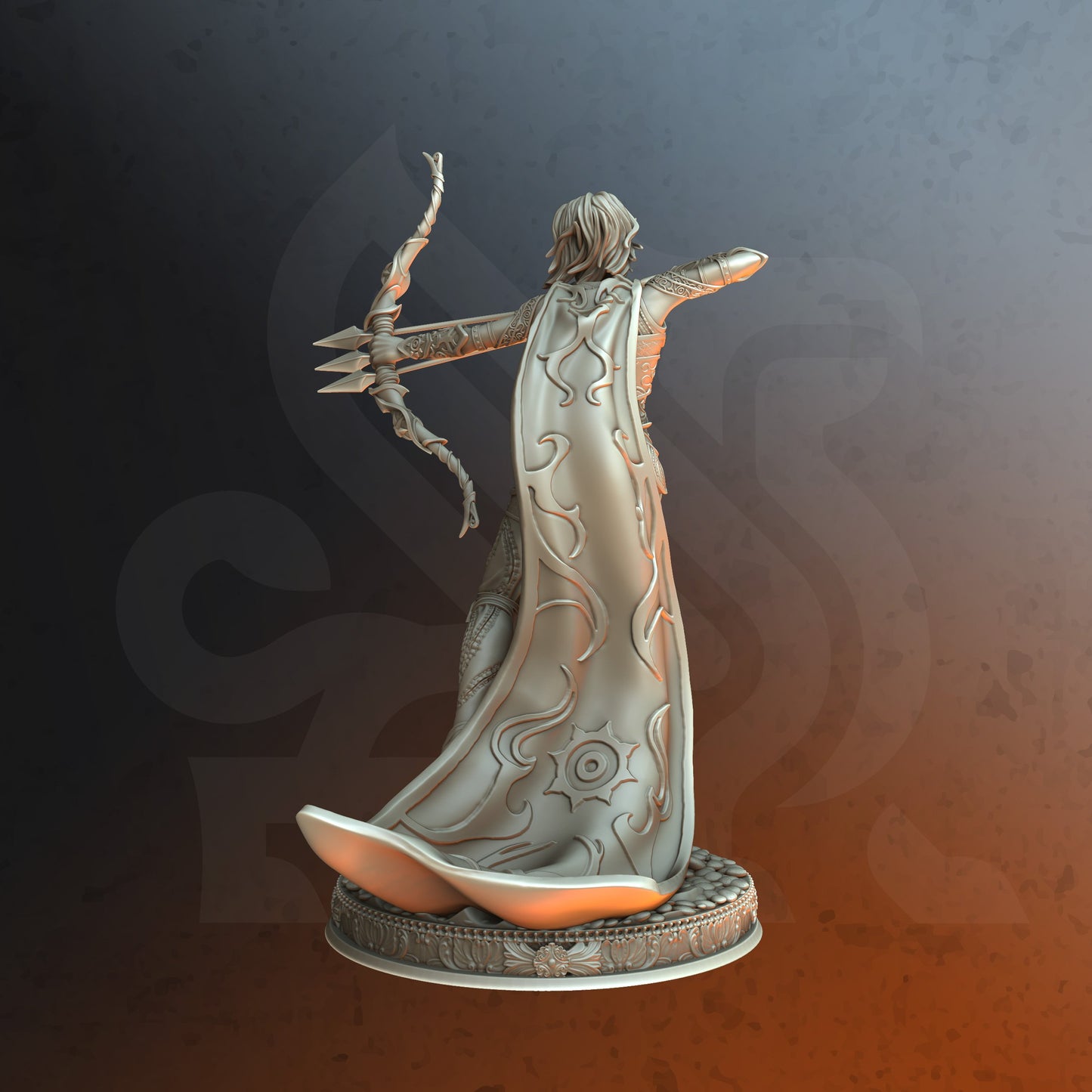 Greatbow Female Arcane Ranger Miniature 32mm Scale - Divine Archer by DM Stash