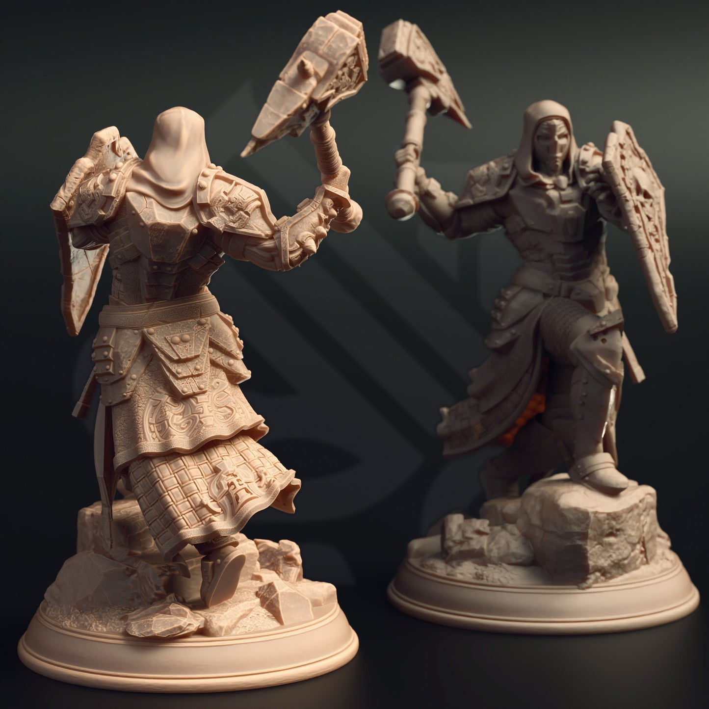 Paladin Cultist Construct Hammer Warrior Enemy 32mm Scale - Warforged Cleric by DM Stash