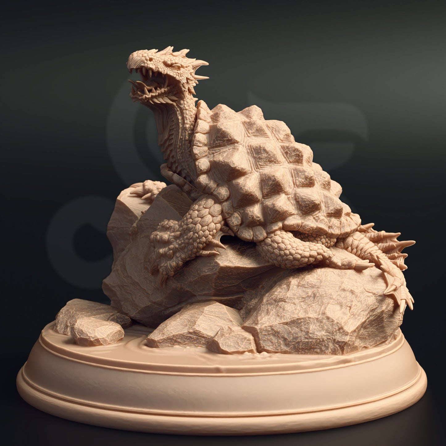 Baby Draconic Turtle Monster 32mm Scale - Dragon Turtle Hatchling by DM Stash