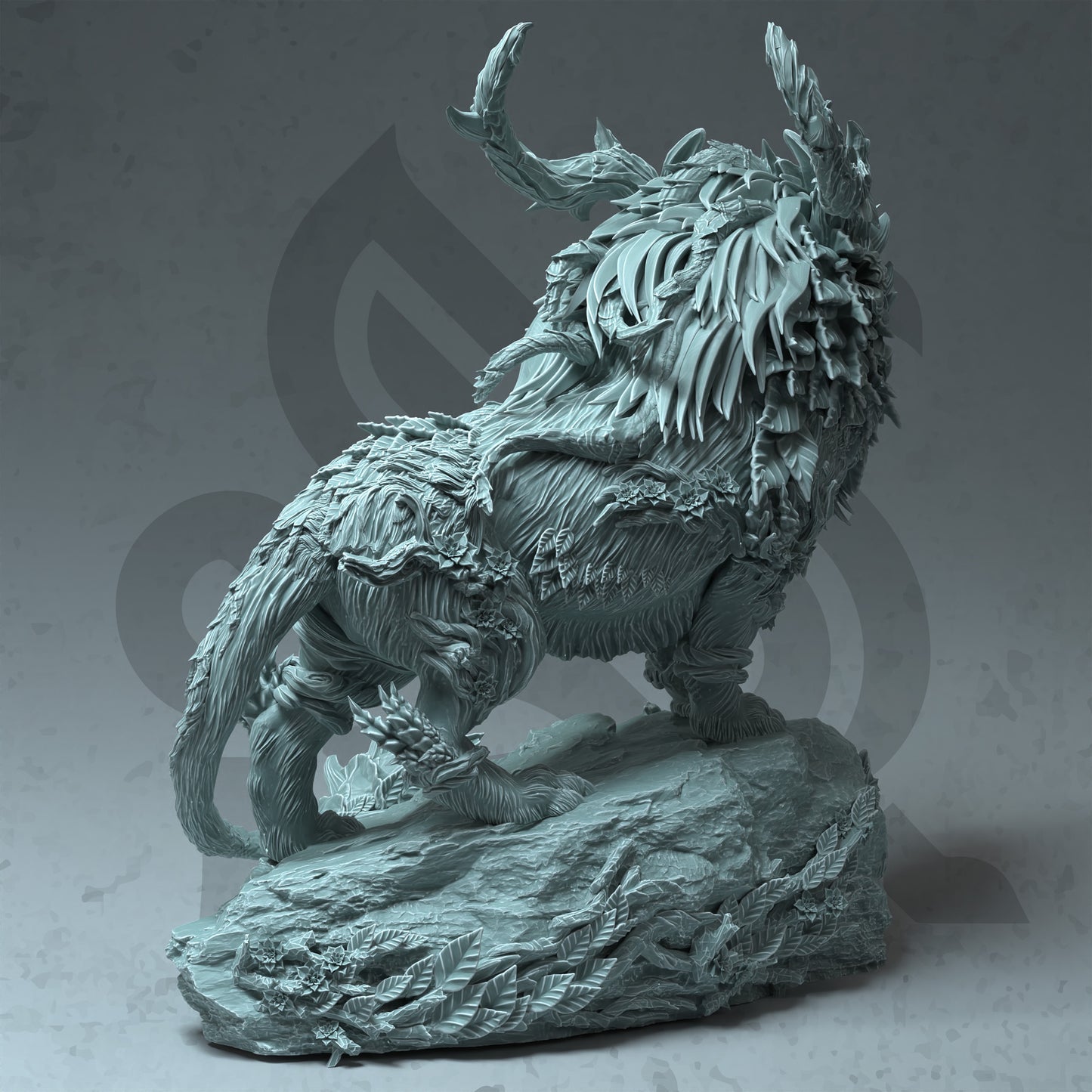 Mythical Lion Beast Monster Guardian NPC 32mm Scale - Lordly Fey Spirit by DM Stash