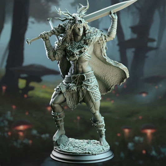 Nature Warrior Female Sword Fighter - Goliath Fey Barbarian by DM Stash