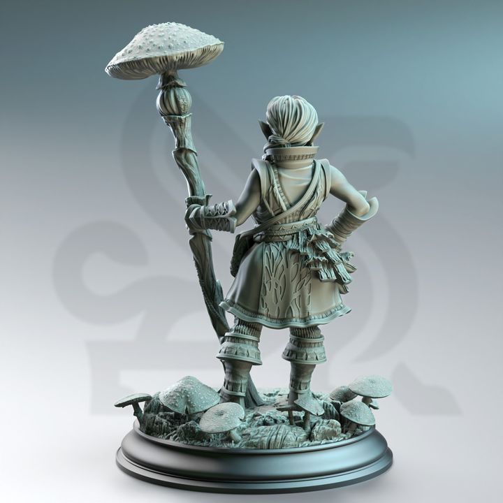 Gnome Female Smallfolk Mushroom Staff - Halfling Druid of Spores by DM Stash