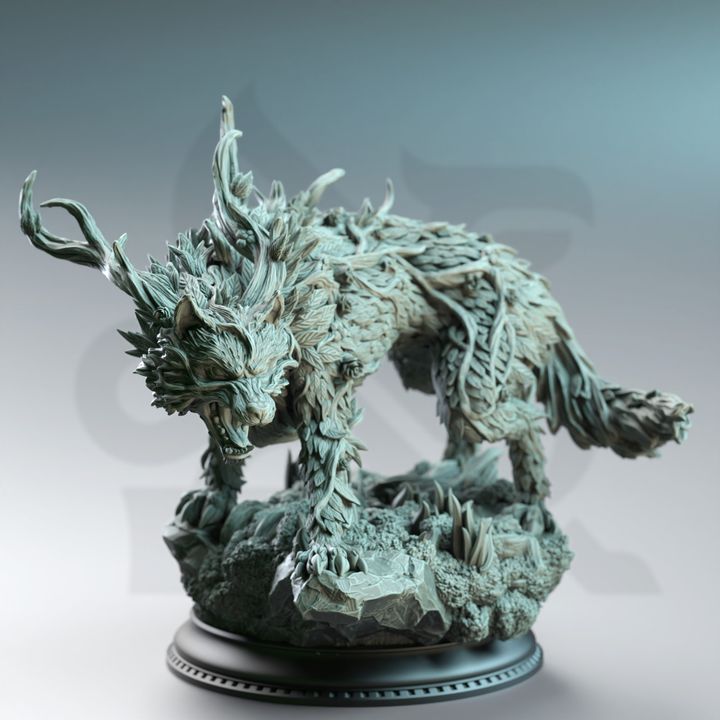 Wolf Nature Guardian Beast Deity - Direwolf of the Fey by DM Stash