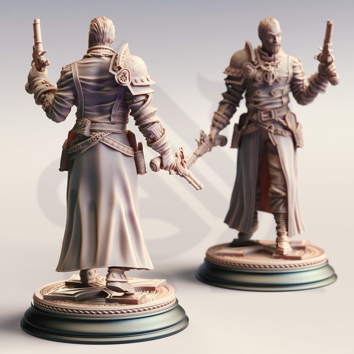 Vampire Hunter Ranger Human 32mm Scale - Righteous Priest Gunslinger by DM Stash