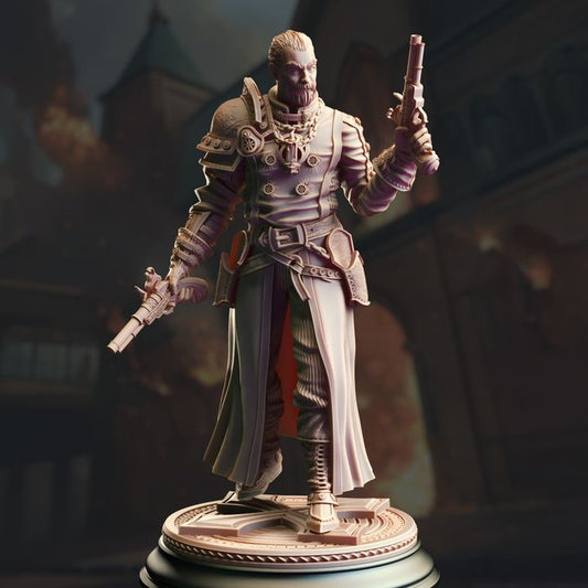 Vampire Hunter Ranger Human 32mm Scale - Righteous Priest Gunslinger by DM Stash